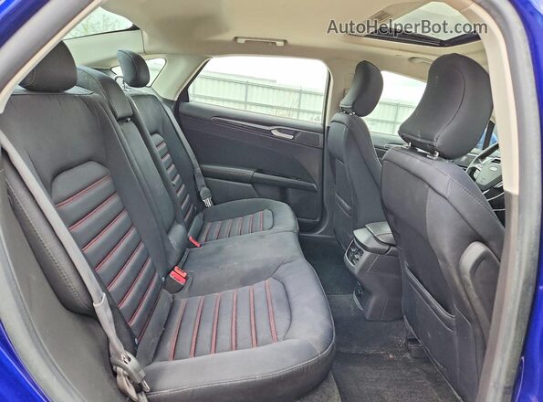 3FA6P0LU4GR172956 2016 FORD FUSION Blue Widok tylnych siedzeń