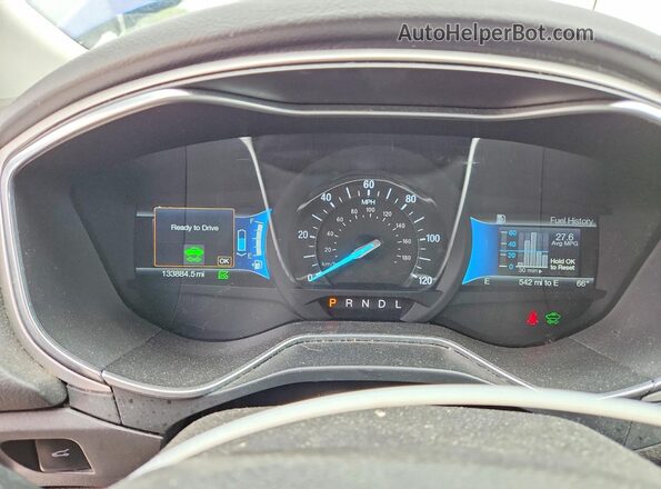 3FA6P0LU4GR172956 2016 FORD FUSION Blue Widok zestawu wskaźników