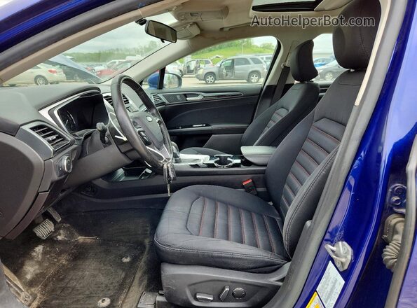 3FA6P0LU4GR172956 2016 FORD FUSION Blue Widok wnętrza z przodu