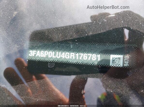 3FA6P0LU4GR176781 2016 FORD FUSION HYBRID Black Engine compartment view