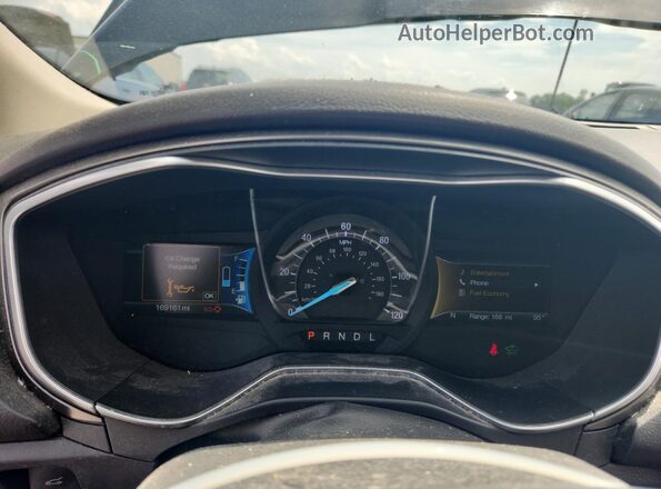 3FA6P0LU4HR105601 2017 FORD FUSION Black Instrument cluster view
