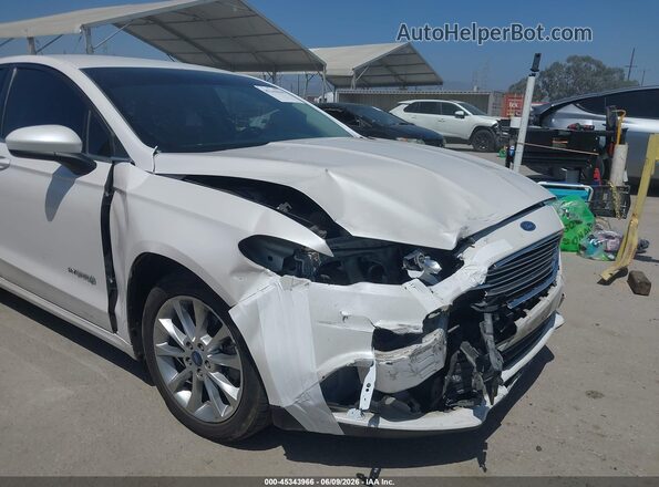 3FA6P0LU4HR217606 2017 FORD FUSION HYBRID White Front view