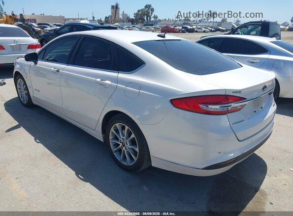 3FA6P0LU4HR217606 2017 FORD FUSION HYBRID White Rear left