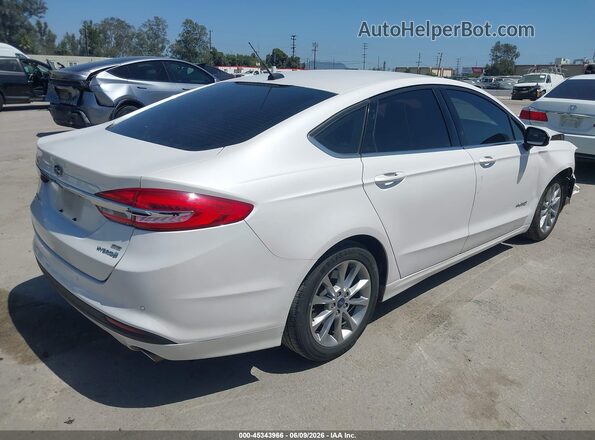 3FA6P0LU4HR217606 2017 FORD FUSION HYBRID White Rear right