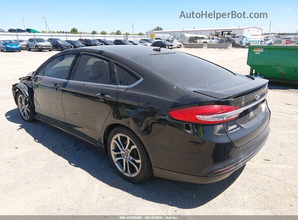 3FA6P0LU4HR233756 2017 FORD FUSION HYBRID Black Tył lewy