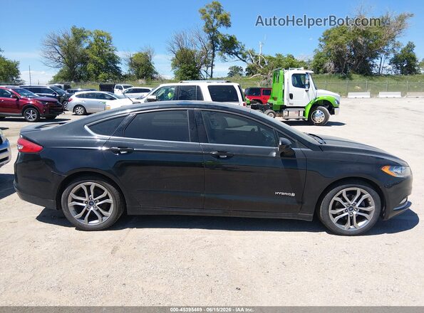 3FA6P0LU4HR233756 2017 FORD FUSION HYBRID Black Widok wnętrza z tyłu