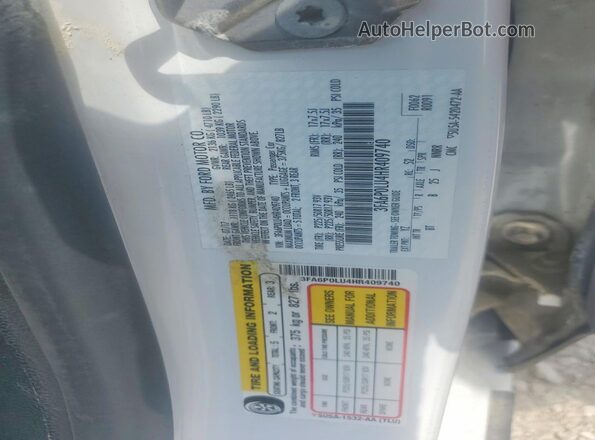 3FA6P0LU4HR409740 2017 FORD FUSION White Շարժիչի բաժամունքի տեսք
