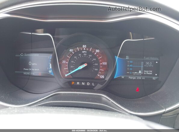 3FA6P0LU4JR235710 2018 FORD FUSION HYBRID Blue Rear seats view