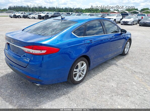 3FA6P0LU4JR235710 2018 FORD FUSION HYBRID Blue Rear right