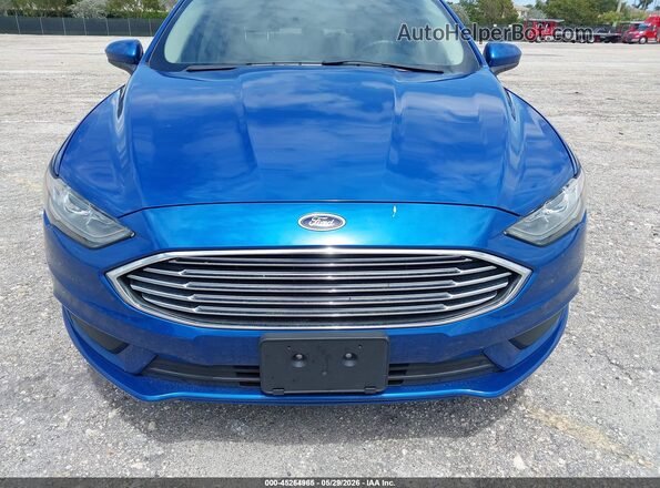 3FA6P0LU4JR235710 2018 FORD FUSION HYBRID Blue Front view