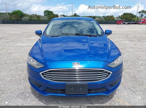 3FA6P0LU4JR235710 2018 FORD FUSION HYBRID Blue Instrument cluster view