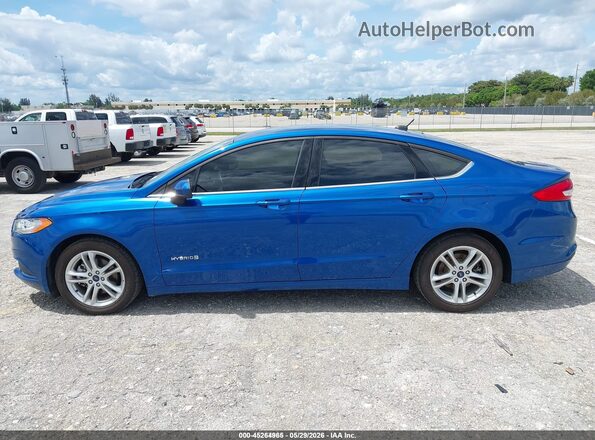 3FA6P0LU4JR235710 2018 FORD FUSION HYBRID Blue 360 interior view