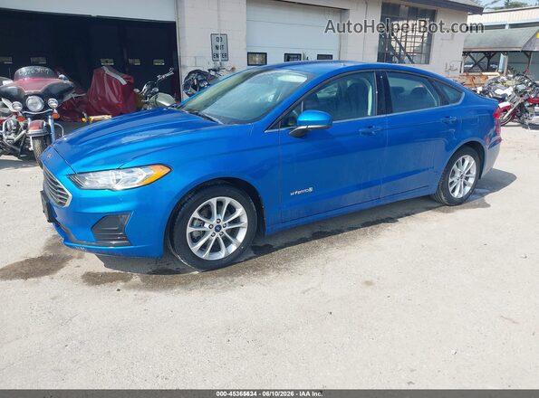 3FA6P0LU4KR274556 2019 FORD FUSION HYBRID Blue Przód lewy