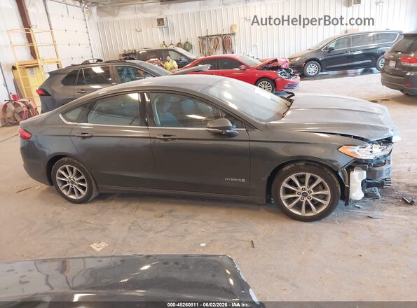 3FA6P0LU5HR156377 2017 FORD FUSION HYBRID Gray Սալոնի հետևի տեսք