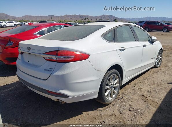 3FA6P0LU5HR231207 2017 FORD FUSION HYBRID White Trasero derecho