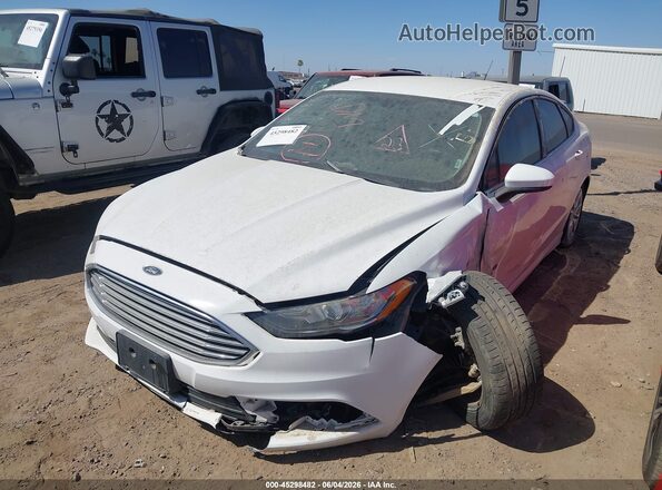 3FA6P0LU5HR231207 2017 FORD FUSION HYBRID White Vista tres cuartos delantera izquierda