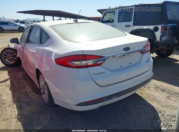 3FA6P0LU5HR231207 2017 FORD FUSION HYBRID White Trasero izquierdo