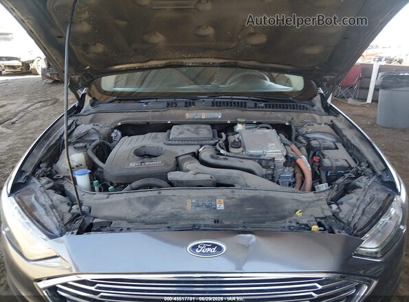 3FA6P0LU5HR314023 2017 FORD FUSION HYBRID Gray Rear view