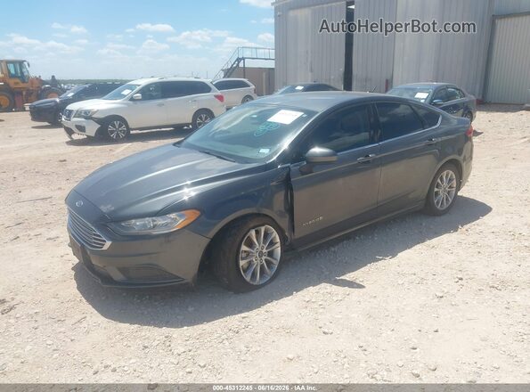 3FA6P0LU5HR325684 2017 FORD FUSION HYBRID Gray Առջևի ձախ երեք քառորդ տեսարան