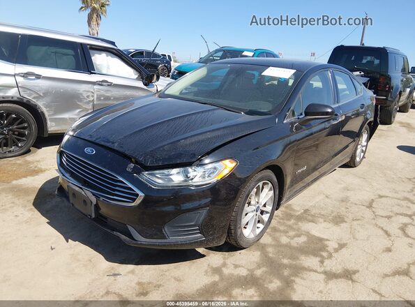3FA6P0LU5KR206279 2019 FORD FUSION HYBRID Black Front left