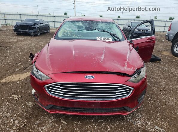 3FA6P0LU5KR240819 2019 FORD FUSION Red წინა ხედი