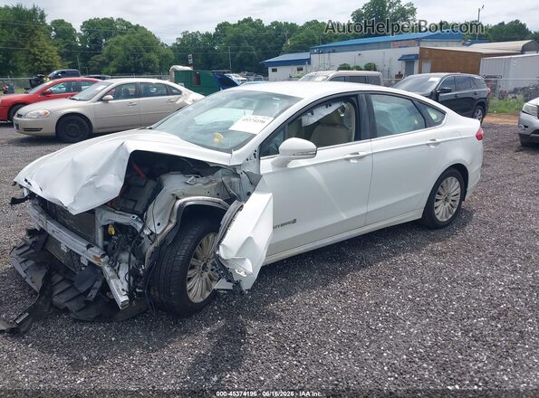 3FA6P0LU6GR337521 2016 FORD FUSION HYBRID White Vista tres cuartos delantera izquierda