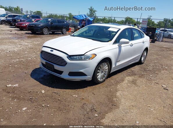 3FA6P0LU6GR403694 2016 FORD FUSION HYBRID White წინა მარცხენა ხედი სამი მეოთხედიდან