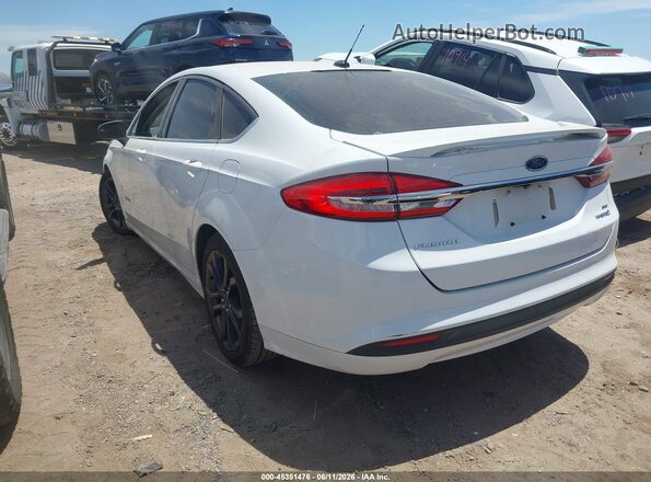 3FA6P0LU6JR132689 2018 FORD FUSION HYBRID White Задня ліва чверть
