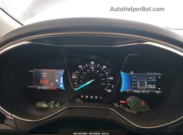 3FA6P0LU6JR169483 2018 FORD FUSION HYBRID Серый Вид задних сидений