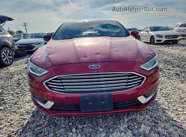 3FA6P0LU6JR277179 2018 FORD FUSION Темно-бордовый Вид спереди