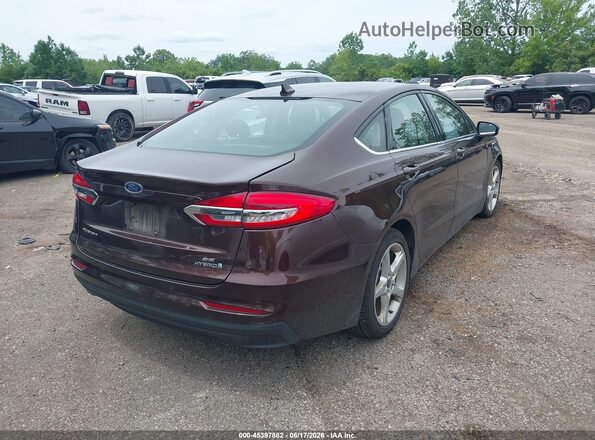 3FA6P0LU6KR165368 2019 FORD FUSION HYBRID Burgundy Задня права чверть