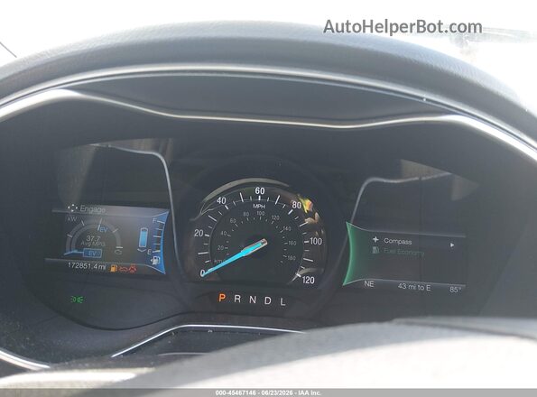 3FA6P0LU7GR175561 2016 FORD FUSION HYBRID Gray უკანა სავარძლების ხედი