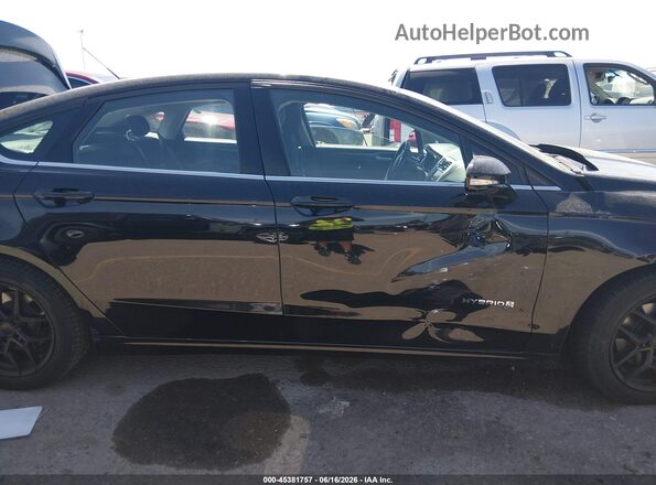 3FA6P0LU7GR356157 2016 FORD FUSION HYBRID Black Widok wnętrza z tyłu
