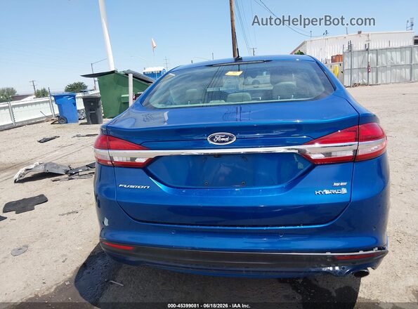 3FA6P0LU7HR190451 2017 FORD FUSION HYBRID Blue 
