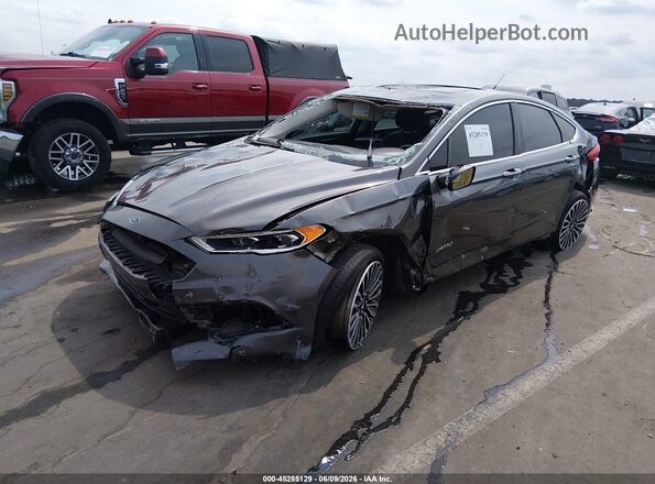 3FA6P0LU7HR267013 2017 FORD FUSION HYBRID Gray Առջևի ձախ երեք քառորդ տեսարան