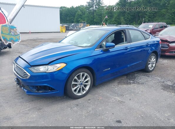 3FA6P0LU7HR325475 2017 FORD FUSION HYBRID Blue წინა მარცხენა ხედი სამი მეოთხედიდან