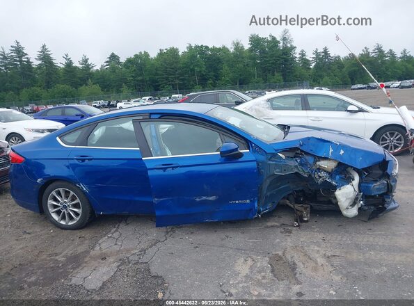 3FA6P0LU7HR325475 2017 FORD FUSION HYBRID Blue წინა ხედი