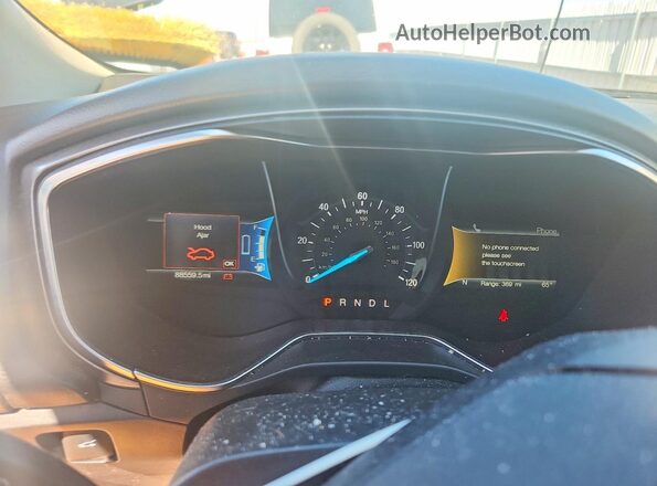 3FA6P0LU7HR325539 2017 FORD FUSION Gray Вид щитка приладів