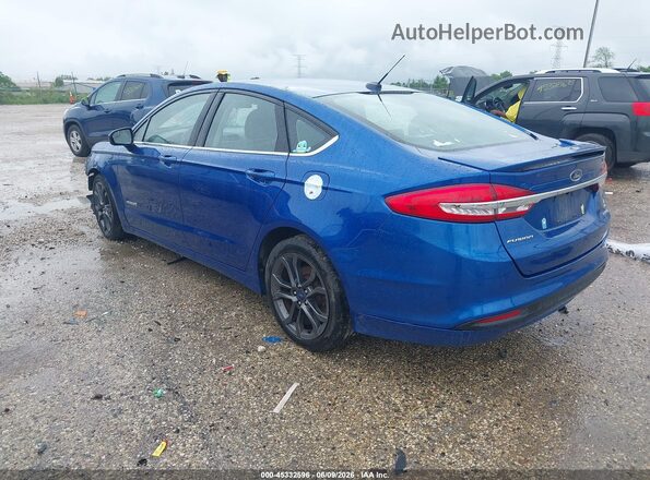 3FA6P0LU7JR120275 2018 FORD FUSION HYBRID Синий Задняя левая четверть