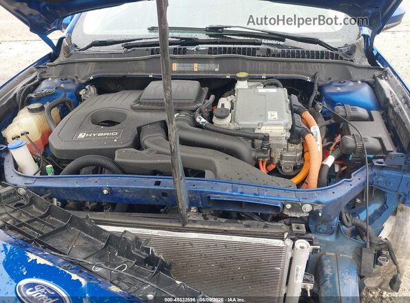3FA6P0LU7JR120275 2018 FORD FUSION HYBRID Синий Вид сзади