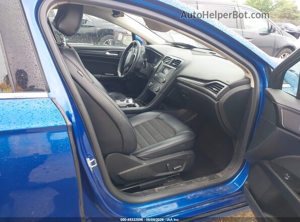 3FA6P0LU7JR120275 2018 FORD FUSION HYBRID Синий Вид салона спереди