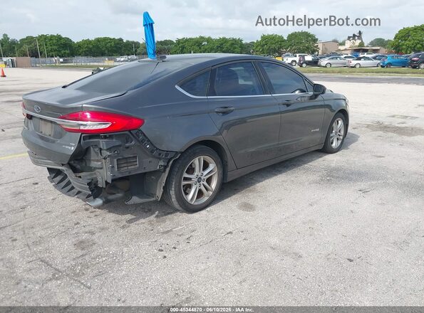 3FA6P0LU7JR128344 2018 FORD FUSION HYBRID Gray Rear right