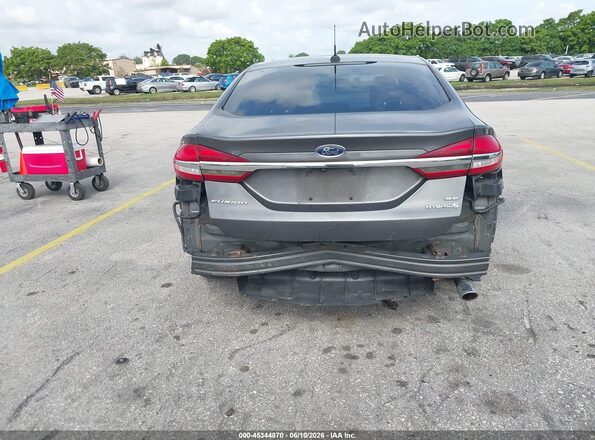 3FA6P0LU7JR128344 2018 FORD FUSION HYBRID Gray Front view