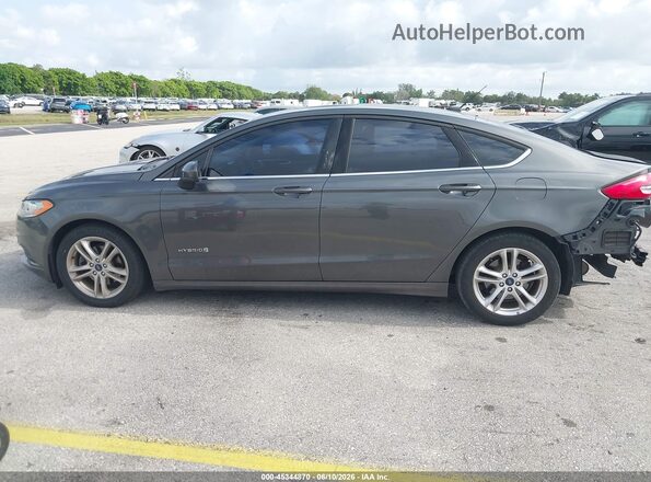 3FA6P0LU7JR128344 2018 FORD FUSION HYBRID Gray 360 interior view