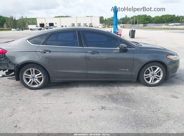 3FA6P0LU7JR128344 2018 FORD FUSION HYBRID Gray Rear interior view