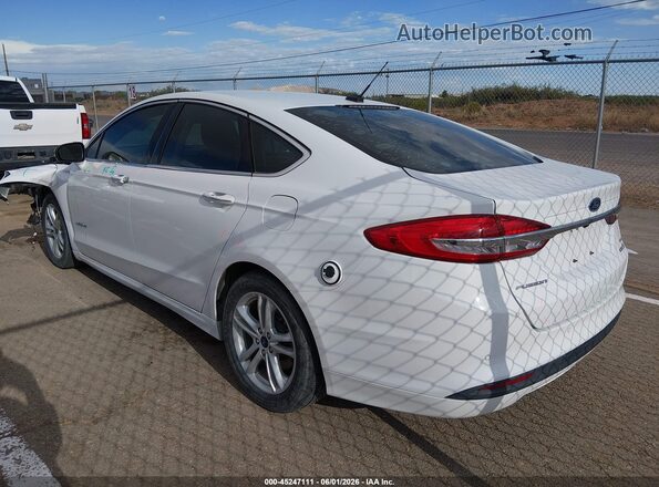 3FA6P0LU7JR129803 2018 FORD FUSION HYBRID White Задня ліва чверть