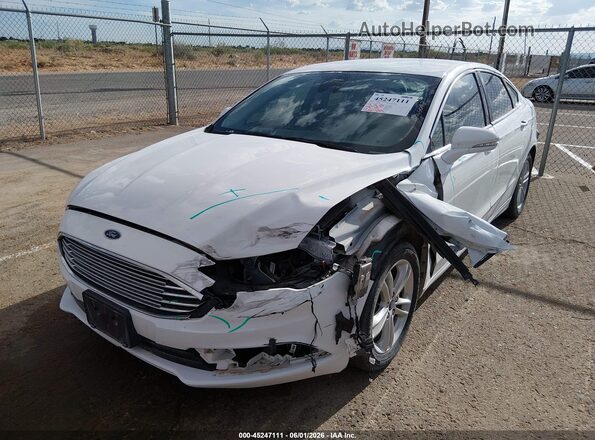 3FA6P0LU7JR129803 2018 FORD FUSION HYBRID White Передня ліва чверть