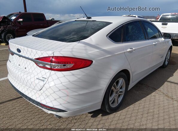 3FA6P0LU7JR129803 2018 FORD FUSION HYBRID White Задня права чверть