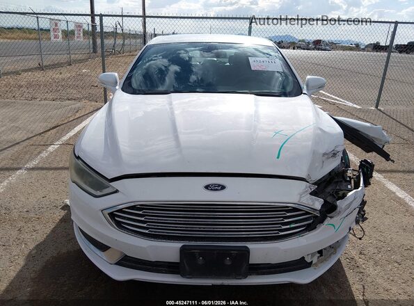 3FA6P0LU7JR129803 2018 FORD FUSION HYBRID White Вид щитка приладів