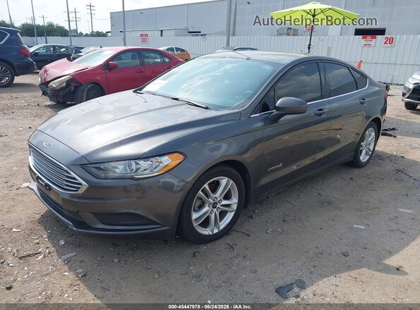 3FA6P0LU7JR173462 2018 FORD FUSION HYBRID Gray წინა მარცხენა ხედი სამი მეოთხედიდან